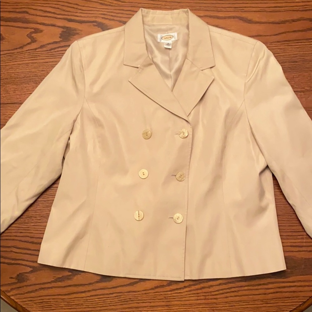 Talbots Lined Button Up Jacket, Size 18, 3/4 Slee… - image 1